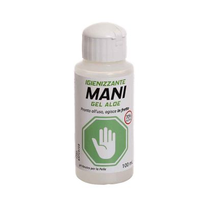 Gel per mani igienizzante con aloe 70% Alcool tascabile 100 ml