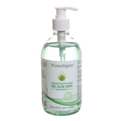 Dispenser Gel per mani igienizzante con aloe 70% Alcool 500 ml