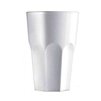 5 Bicchieri per cocktail riutilizzabili Granity bianchi 400 cc