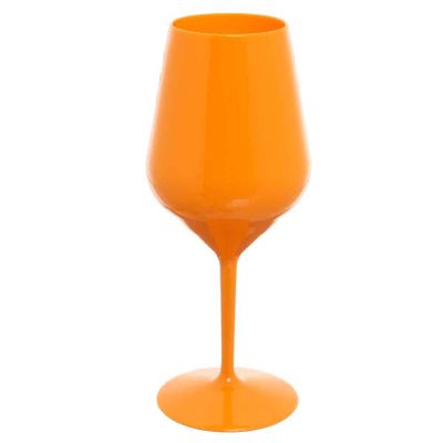 Bicchieri Calici da vino e Cocktail arancioni infrangibili lavabili 470cc