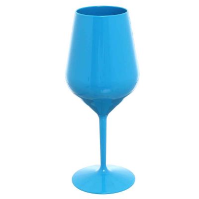 Bicchieri Calici da vino e Cocktail blu infrangibili lavabili 470cc