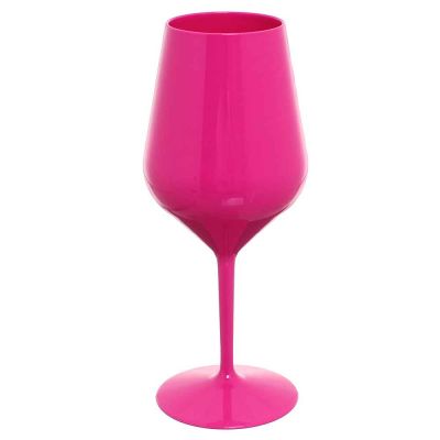 Bicchieri Calici da vino e Cocktail fucsia infrangibili lavabili 470cc