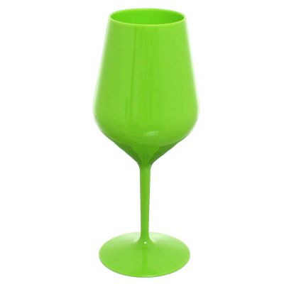 Bicchieri Calici da vino e Cocktail verde fluo infrangibili lavabili 470cc