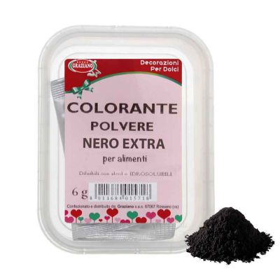 Colorante alimentare in polvere nero 6 g