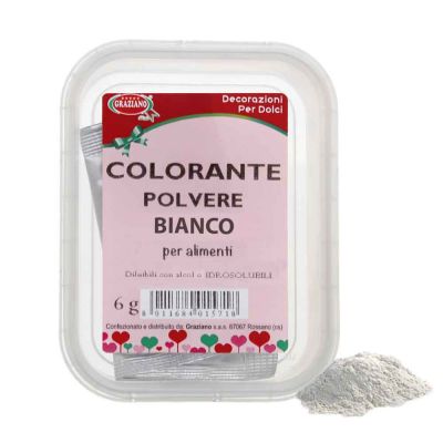 Colorante alimentare in polvere bianco 6 g