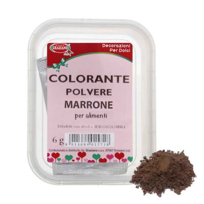 Colorante alimentare in polvere marrone 6 g