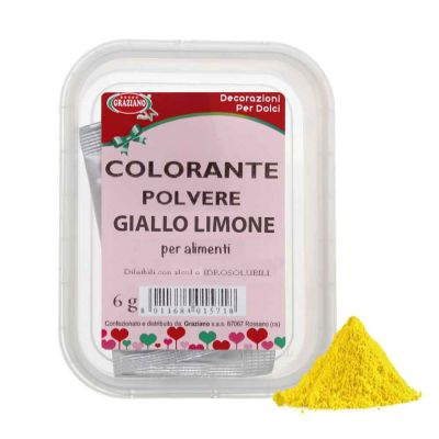 Colorante alimentare in polvere giallo limone 6 g