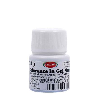 Colorante in gel concentrato per alimenti nero 20 g