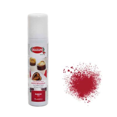 Colorante spray rubino metallizzato per alimenti 75ml