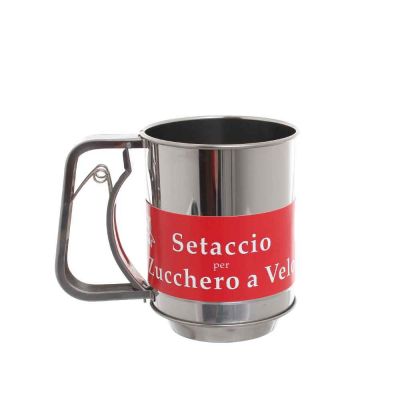 Spargi Zucchero setaccio per zucchero a velo dosatore in acciaio inox Ø10 x 13h cm