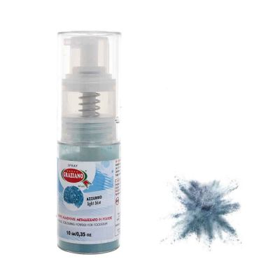 Colorante in polvere per alimenti air pump spray glitter azzurro