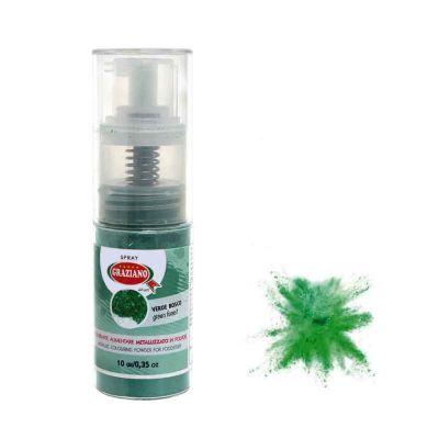 Colorante in polvere per alimenti air pump spray glitter verde bosco