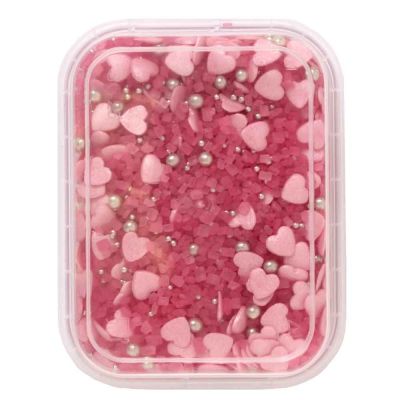 Sprinkles zuccherini per torte colorati rosa 50 g