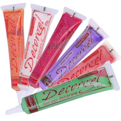 Decorgel glitterato vari colori per scrivere e decorare 25g