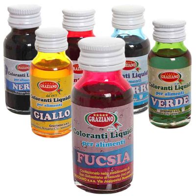 Colorante liquido concentrato per alimenti 35 g vari colori