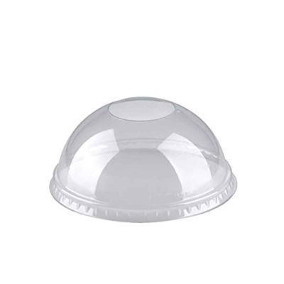 100 Coperchi a cupola in plastica trasparente Ø8cm con foro