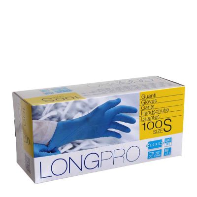 100 Guanti nitrile monouso Icoguanti Long Pro estrema resistenza S 6-6,5