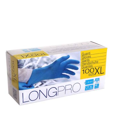 100 Guanti nitrile lunghi Icoguanti Long Pro extra resistenti XL 9-9,5