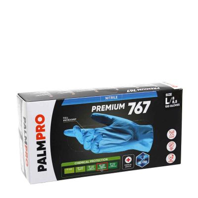 100 Guanti nitrile azzurro Icoguanti PalmPro Premium 767 taglia L 8-8,5