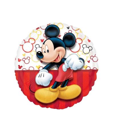 Palloncino Mylar Mickey Mouse rosso e bianco 17″ 43 cm