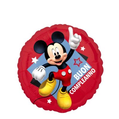 Palloncino Mylar Mickey buon compleanno 17″ 43 cm