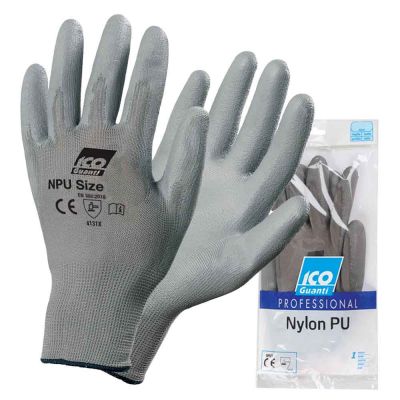 1 Paio guanti da lavoro riutilizzabili in nylon Icoguanti NYLON PU