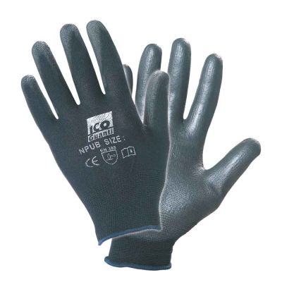 1 Paio guanti da lavoro riutilizzabili in nylon Icoguanti HI-TACT PU black 