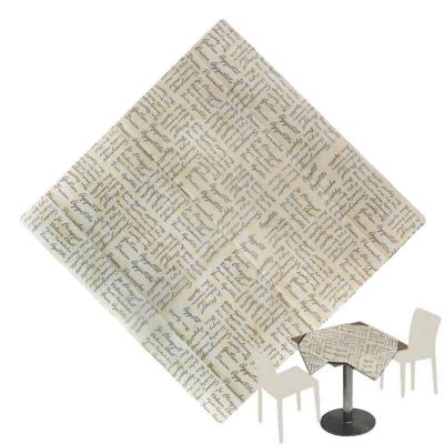 Tovaglie coprimacchia tessuto non tessuto TNT 100x100cm Idiomas Beige