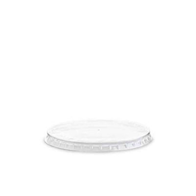 Coperchi piatti senza foro in plastica trasparente Ø 8,8 h 0,7 cm 