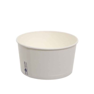 Ciotole di carta poke bowl rotonde bianche Ø15 x h 8 cm
