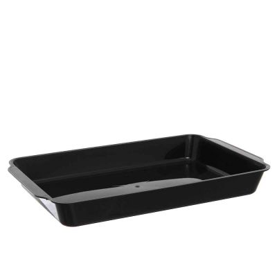 Contenitore per tiramisù in plastica riutilizzabile nero 36x23,2cm