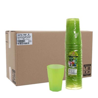 Cartone 420 Bicchieri per cocktail riutilizzabili satinati 420cc verdi