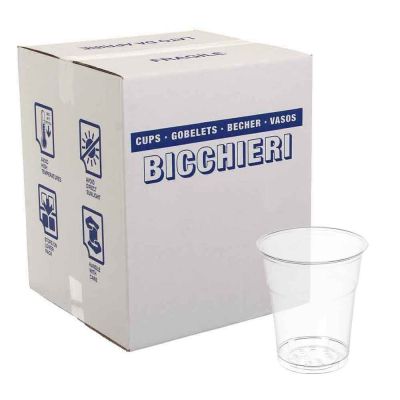 1250 Bicchieri Kristal monouso in plastica PET trasparente 250cc