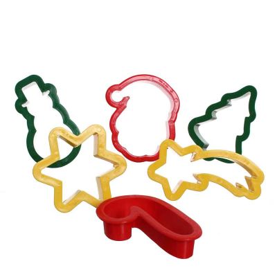 Set 6 Cutters Tagliabiscotti in plastica natalizi Decora