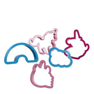 Set 5 Cutters Tagliapasta in plastica tema Unicorno Decora