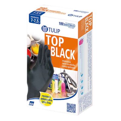 Guanti in nitrile nero Tulip Top Black
