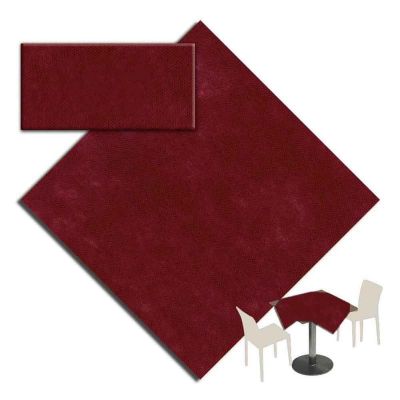 25 Tovaglie tessuto non tessuto coprimacchia in TNT 140x140 cm Bordeaux