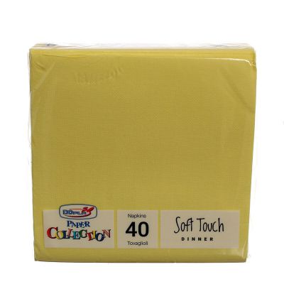 Tovaglioli di carta tessuto non tessuto TNT 38x38 giallo