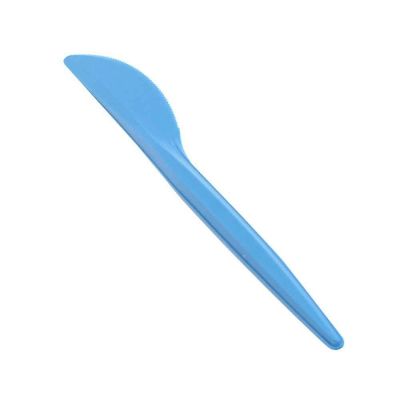 20 Coltelli in Mater-Bi® compostabili blu chiaro 16 cm