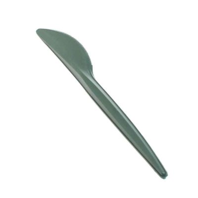 20 Coltelli in Mater-Bi® compostabili verde militare 16 cm