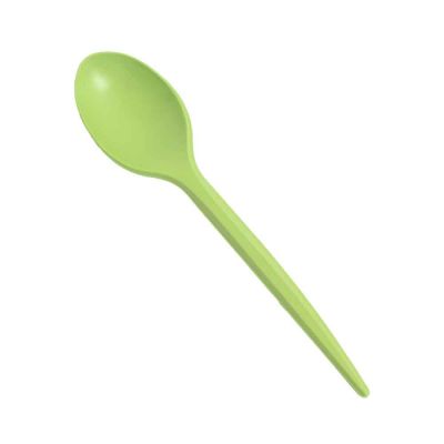 20 Cucchiai da tavola in Mater-Bi® compostabili verde acido 16 cm