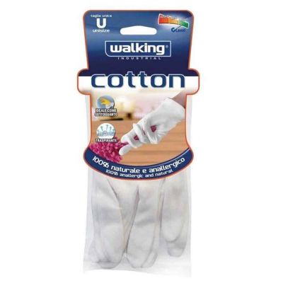 Guanti in cotone bianchi Cotton taglia unica