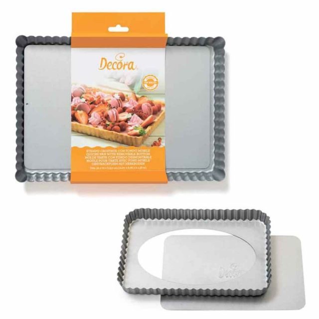 35 x 11 cm Ardtime TG-RECT Stampo da Torta con Fondo Removibile Forma Rettangolare 