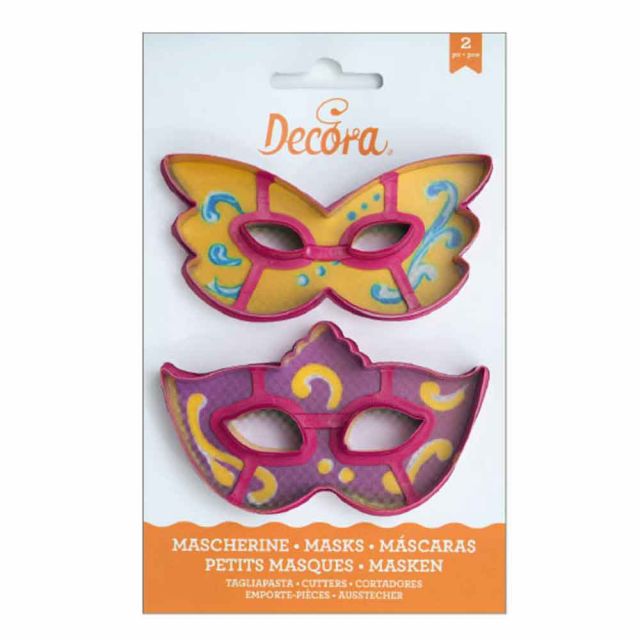 Set 2 Cutters Tagliapasta in plastica maschera di carnevale