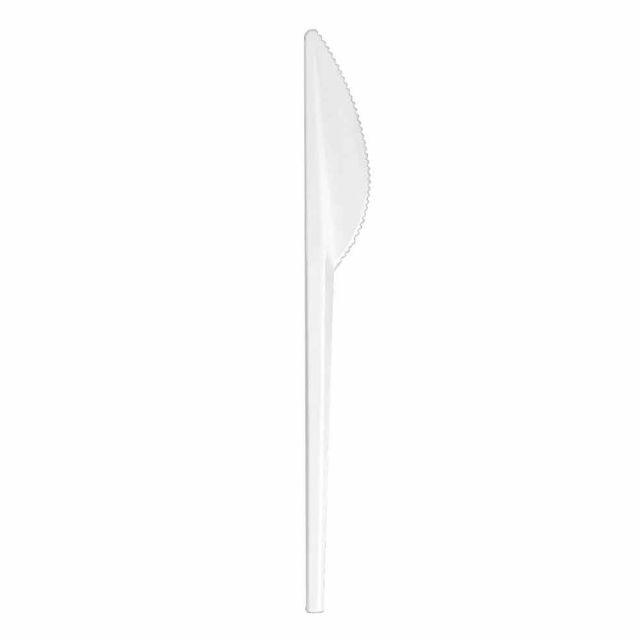 50 BIO COLTELLI COMPOSTABILI BIANCHI monouso biodegradabile organico EN13432 bianco 