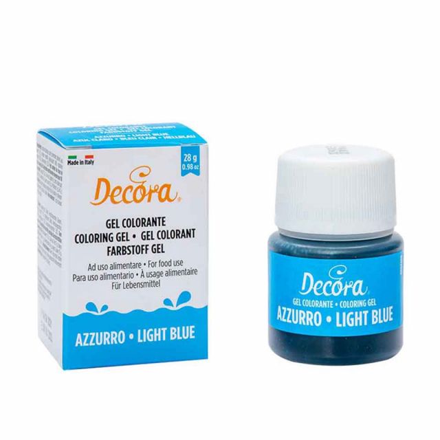 Colorante in gel per alimenti colore intenso azzurro 28 g Decora