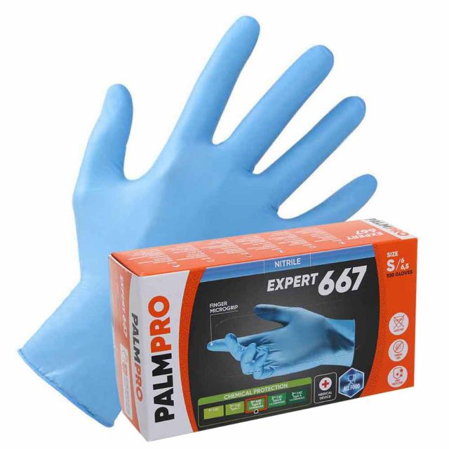 100 Guanti nitrile azzurro Icoguanti PalmPro Expert 667