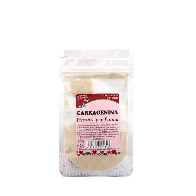 Carragenina addensante vegetale in polvere 10 g