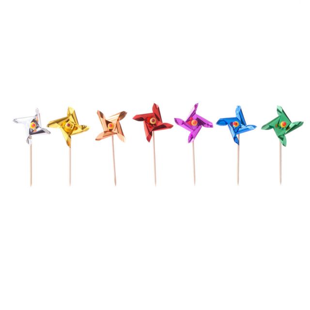 Decorazioni per cocktail e gelato - Mini girandole colorate