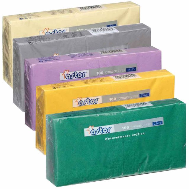 Tovaglioli in carta riciclata avana - 25x25cm - Ekoe ®